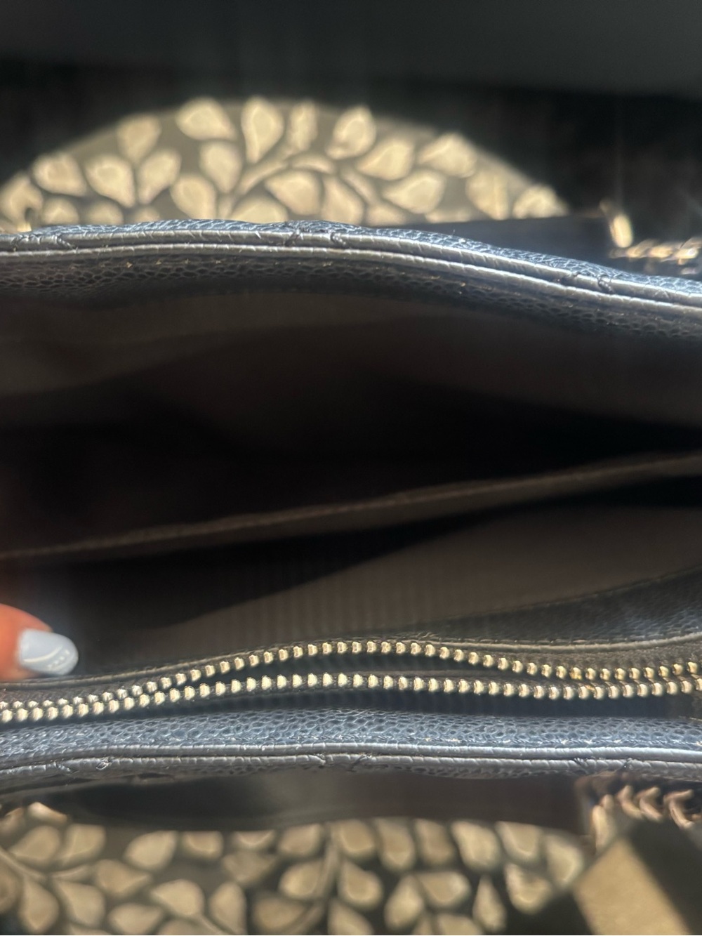 Grand shopper tote Black with Silver Tone Hardware - Picture 9 of 12
